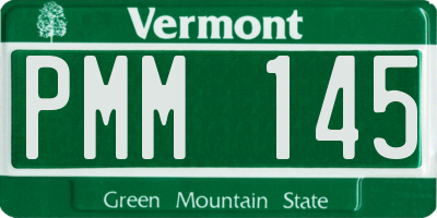 VT license plate PMM145