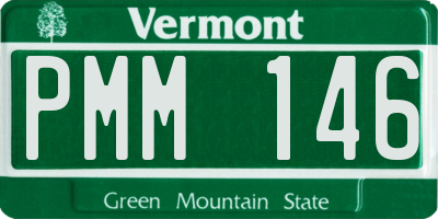 VT license plate PMM146