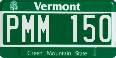 VT license plate PMM150