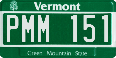 VT license plate PMM151