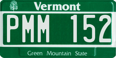 VT license plate PMM152