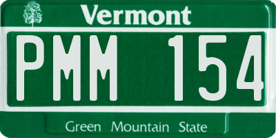 VT license plate PMM154