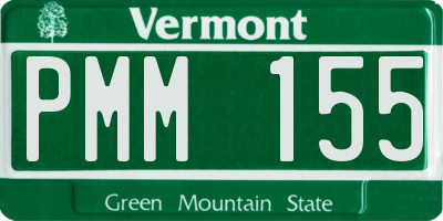 VT license plate PMM155