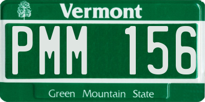 VT license plate PMM156