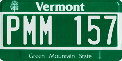 VT license plate PMM157