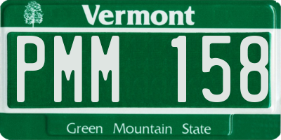 VT license plate PMM158