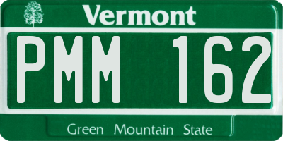 VT license plate PMM162