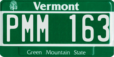 VT license plate PMM163
