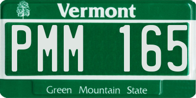 VT license plate PMM165