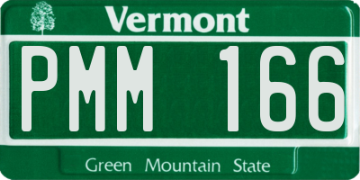 VT license plate PMM166