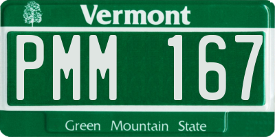 VT license plate PMM167