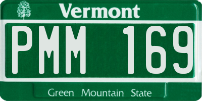 VT license plate PMM169