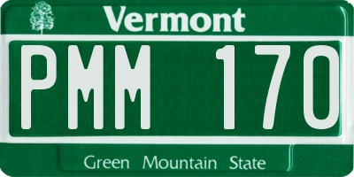 VT license plate PMM170