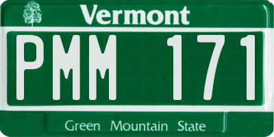 VT license plate PMM171