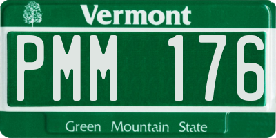VT license plate PMM176