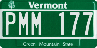 VT license plate PMM177