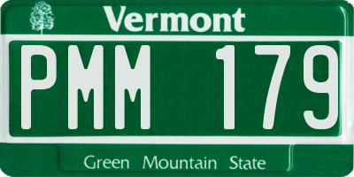 VT license plate PMM179