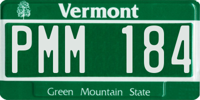 VT license plate PMM184