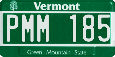 VT license plate PMM185
