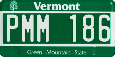 VT license plate PMM186