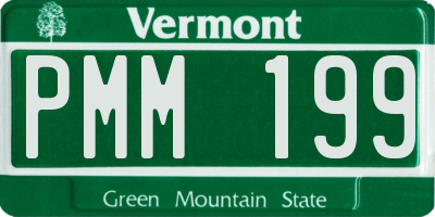 VT license plate PMM199