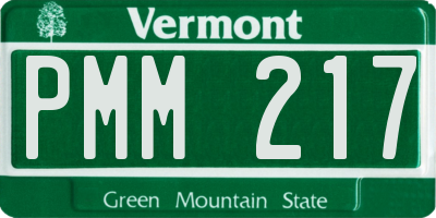 VT license plate PMM217