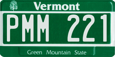 VT license plate PMM221