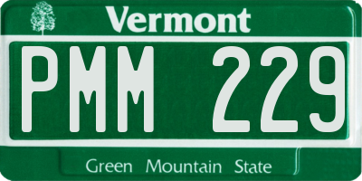 VT license plate PMM229