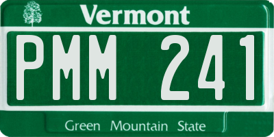 VT license plate PMM241