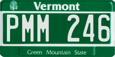 VT license plate PMM246