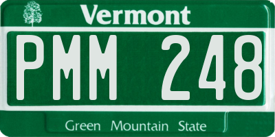 VT license plate PMM248