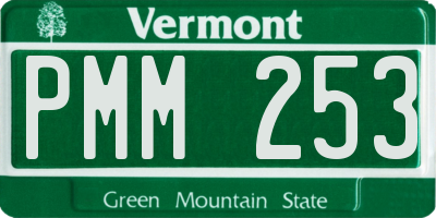 VT license plate PMM253