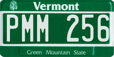 VT license plate PMM256