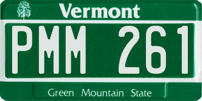 VT license plate PMM261