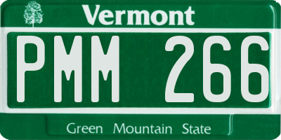 VT license plate PMM266