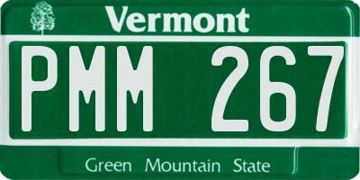 VT license plate PMM267