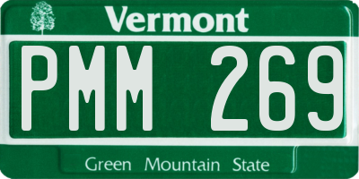 VT license plate PMM269