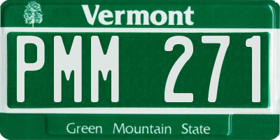 VT license plate PMM271