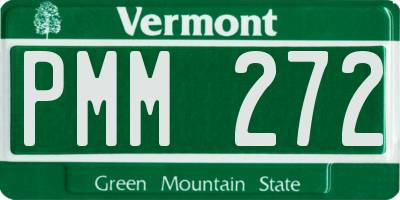 VT license plate PMM272