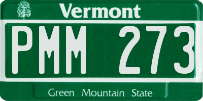VT license plate PMM273