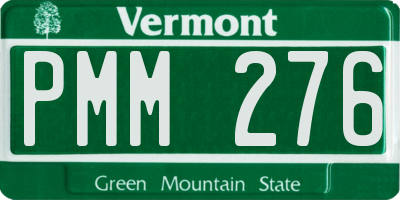 VT license plate PMM276