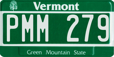 VT license plate PMM279
