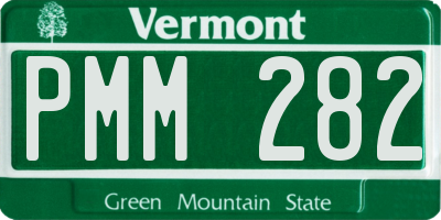 VT license plate PMM282