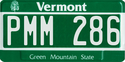 VT license plate PMM286