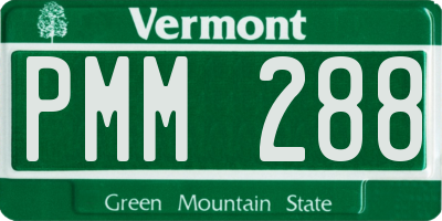 VT license plate PMM288