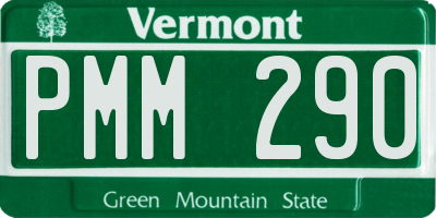 VT license plate PMM290