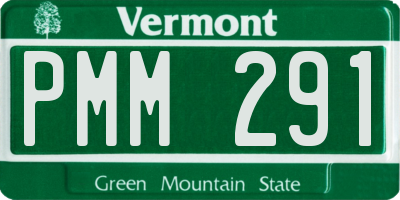 VT license plate PMM291