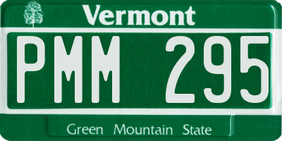 VT license plate PMM295