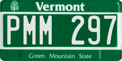 VT license plate PMM297