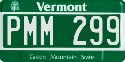 VT license plate PMM299